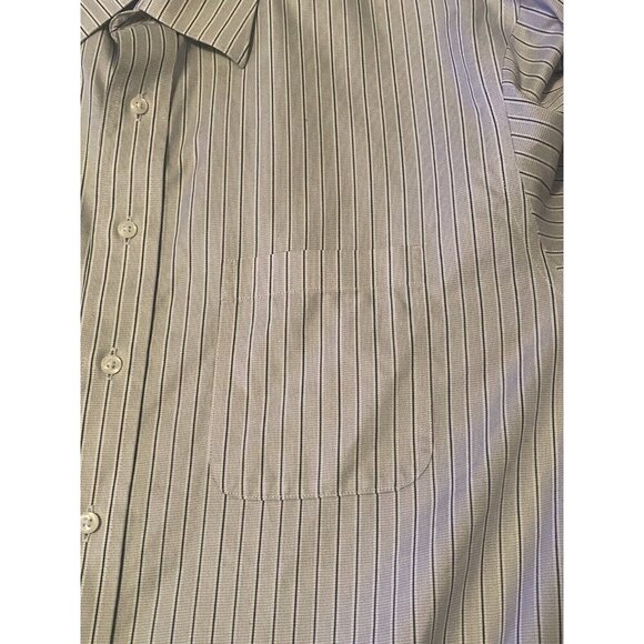 Cremieux Mens Shirt Button 100% Prima Cotton Long Sleeve 17/35 Large - Picture 4 of 9